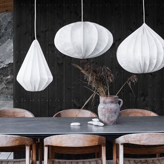 Lampa zewnętrzna wisząca tyvek biała Onion 48cm